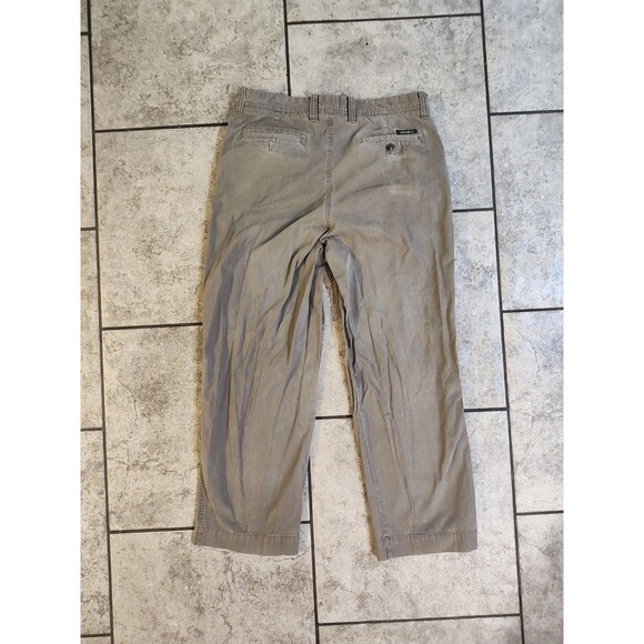 Eddie Bauer Mens Pants 35X30 Cotton Khaki Cream/Gray Outdoor Casual Classic Fit - Picture 6 of 12